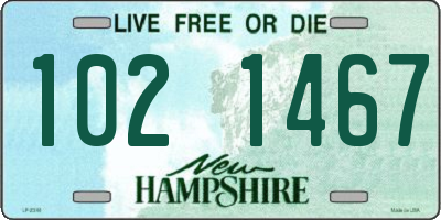 NH license plate 1021467