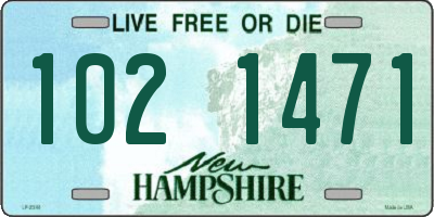 NH license plate 1021471
