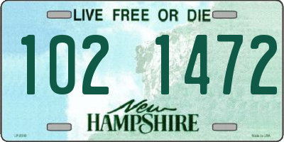 NH license plate 1021472