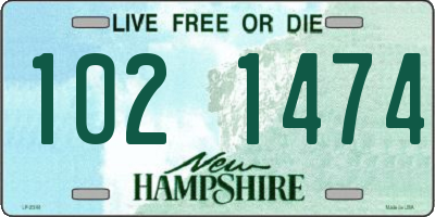 NH license plate 1021474