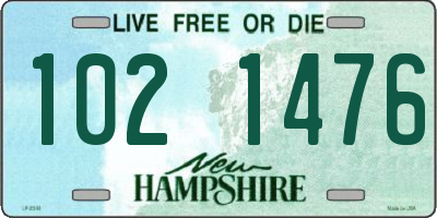 NH license plate 1021476