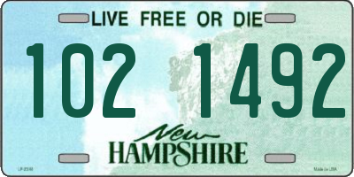 NH license plate 1021492
