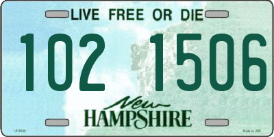 NH license plate 1021506