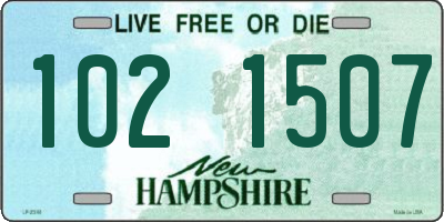 NH license plate 1021507