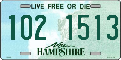 NH license plate 1021513
