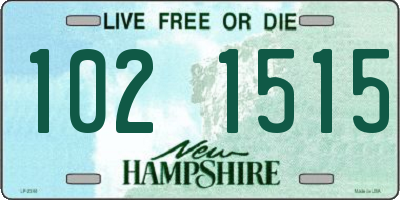 NH license plate 1021515
