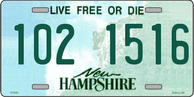 NH license plate 1021516