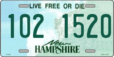 NH license plate 1021520