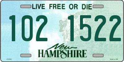 NH license plate 1021522