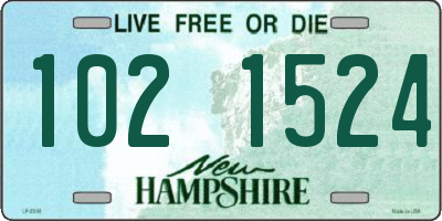 NH license plate 1021524