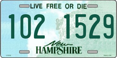 NH license plate 1021529