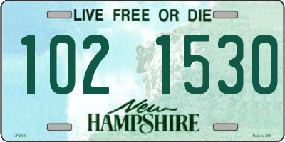 NH license plate 1021530