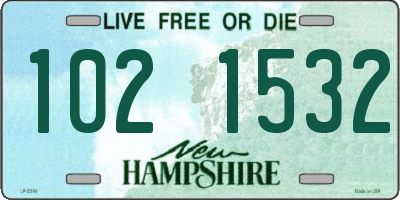 NH license plate 1021532