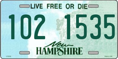 NH license plate 1021535