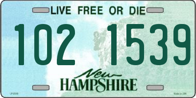NH license plate 1021539