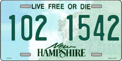 NH license plate 1021542