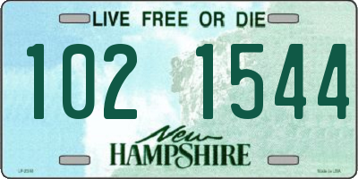 NH license plate 1021544