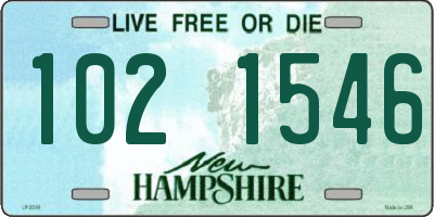 NH license plate 1021546