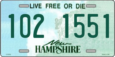 NH license plate 1021551