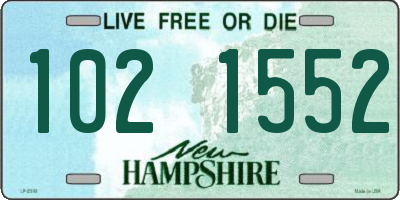 NH license plate 1021552