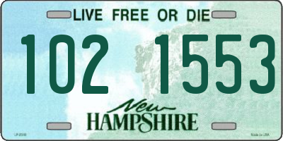 NH license plate 1021553