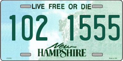 NH license plate 1021555