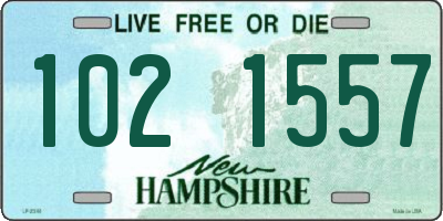 NH license plate 1021557