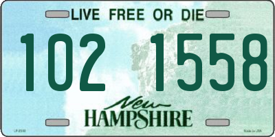 NH license plate 1021558