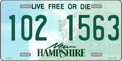 NH license plate 1021563