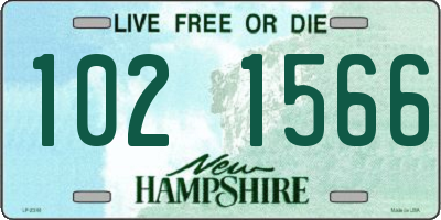 NH license plate 1021566