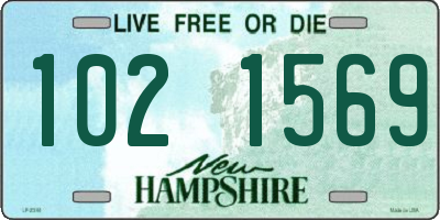 NH license plate 1021569