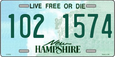 NH license plate 1021574