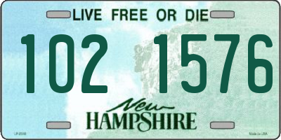 NH license plate 1021576
