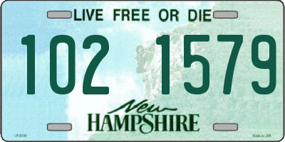 NH license plate 1021579