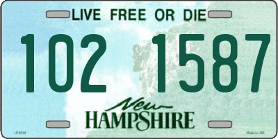 NH license plate 1021587