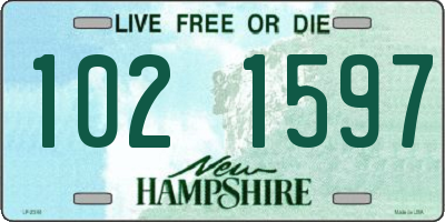 NH license plate 1021597