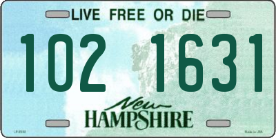 NH license plate 1021631