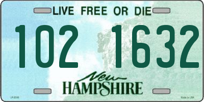 NH license plate 1021632