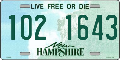 NH license plate 1021643