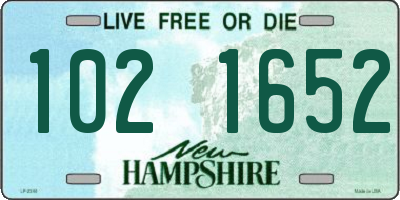 NH license plate 1021652