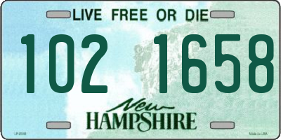 NH license plate 1021658