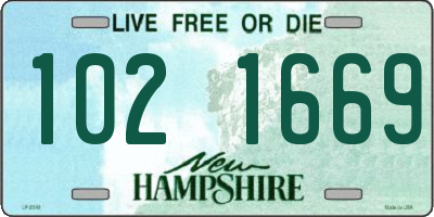 NH license plate 1021669