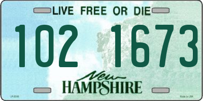 NH license plate 1021673
