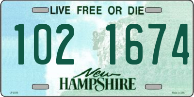 NH license plate 1021674