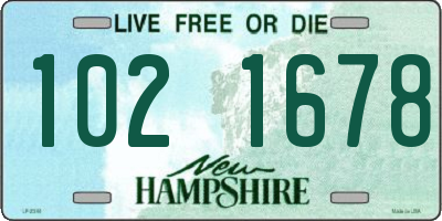 NH license plate 1021678