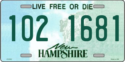 NH license plate 1021681