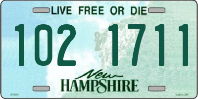NH license plate 1021711