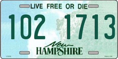 NH license plate 1021713