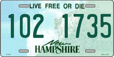 NH license plate 1021735