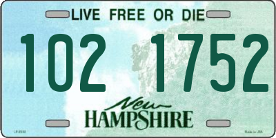 NH license plate 1021752